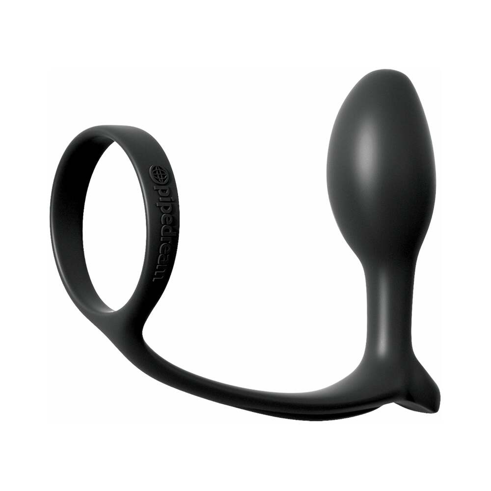 PIPEDREAM - ANAL FANTASY COLLECTION SILICONE ASS-GASM COCK RING BEGINNER'S PLUG BLACK
