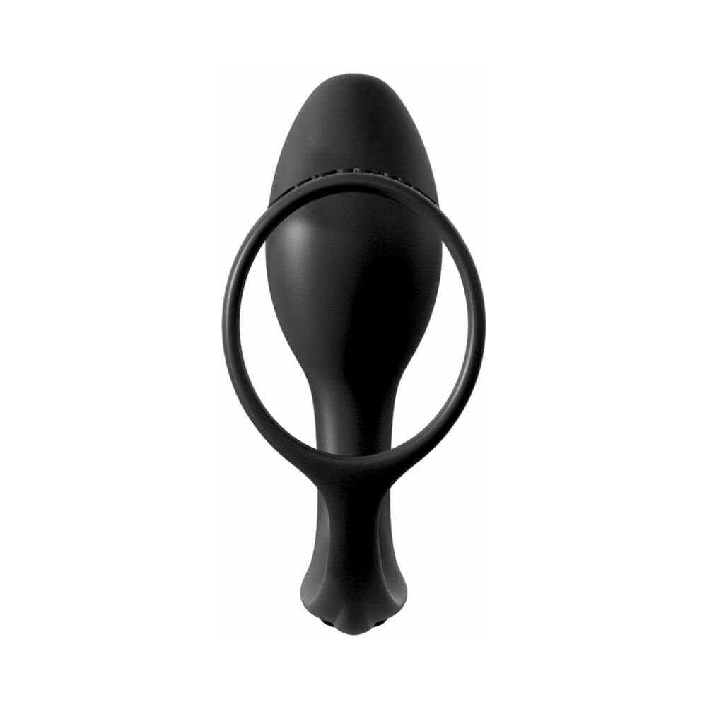 PIPEDREAM - ANAL FANTASY COLLECTION SILICONE ASS-GASM COCK RING BEGINNER'S PLUG BLACK