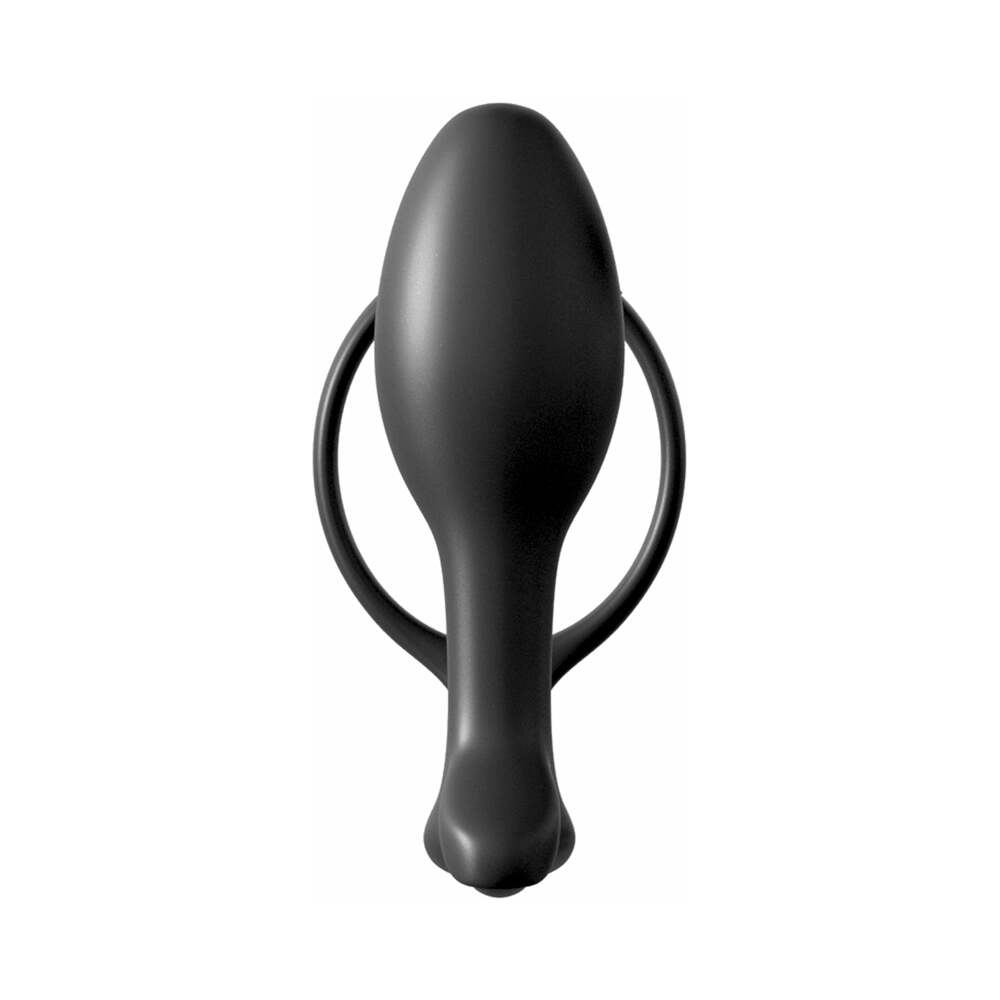 PIPEDREAM - ANAL FANTASY COLLECTION SILICONE ASS-GASM COCK RING BEGINNER'S PLUG BLACK