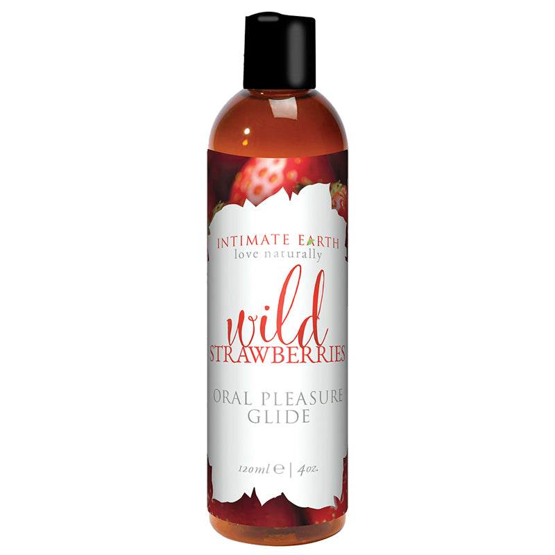INTIMATE EARTH - LUBRIFICANTE AROMATIZADO DE MORANGO SUCULENTO 120 ML/4 OZ