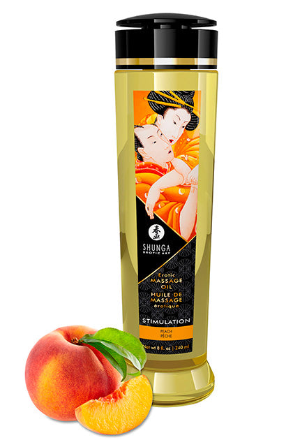 Shunga Massage Oil Stimulation - Melocotón
