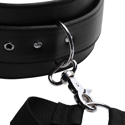 XR BRANDS - MASTER SERIES ACQUIRE EASY ACCESS THIGH HARNESS WITH WRIST CUFFS