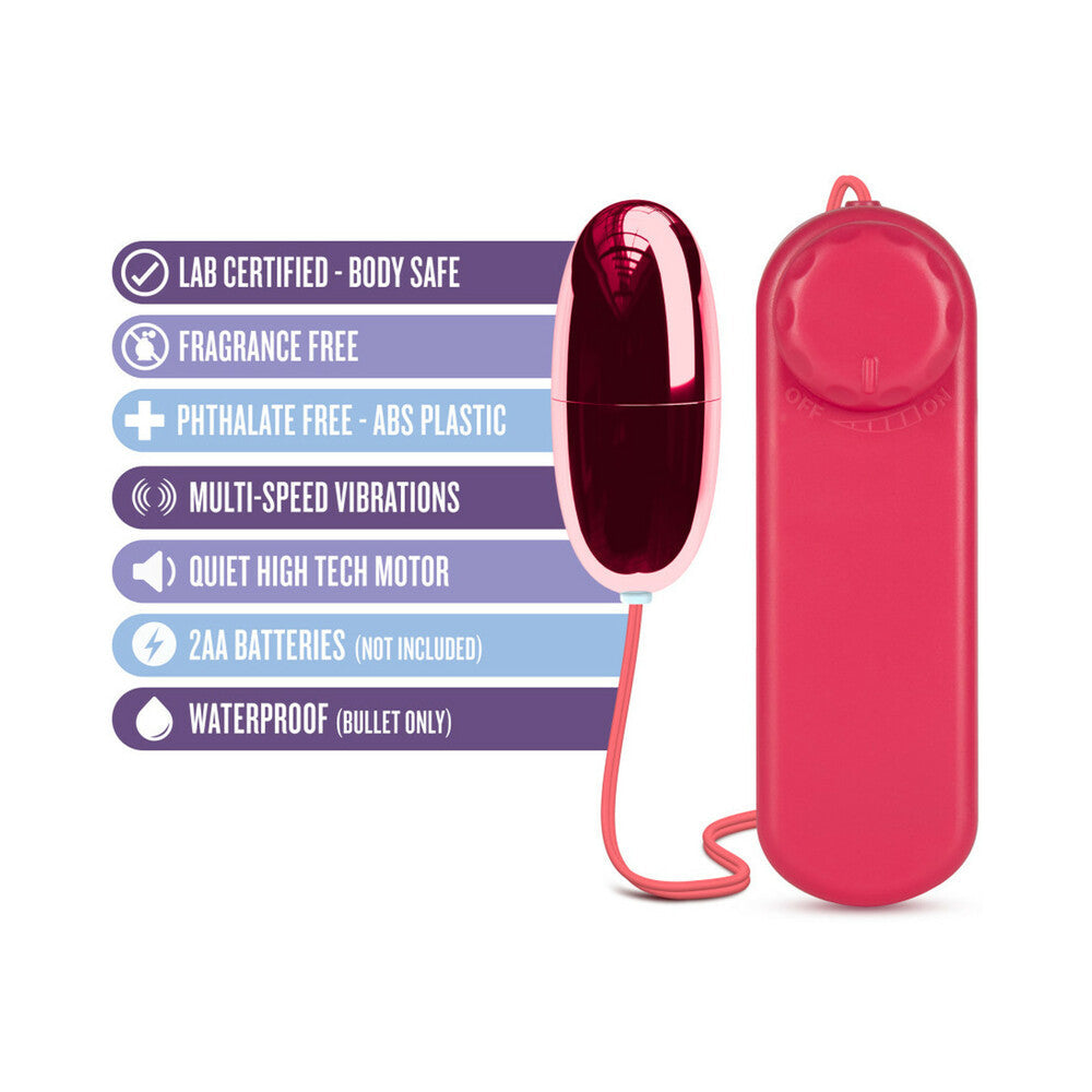 BLUSH - B YOURS POWER BULLET REMOTE-CONTROLLED EGG VIBRATOR CERISE
