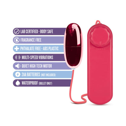 BLUSH - B YOURS POWER BULLET REMOTE-CONTROLLED EGG VIBRATOR CERISE
