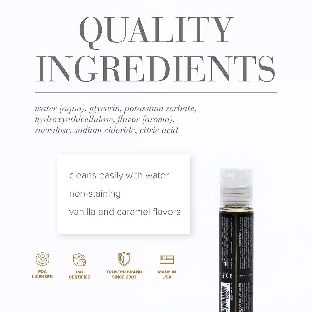 SYSTEM JO - JO GELATO CRÈME BRÛLÉE FLAVORED WATER-BASED LUBRICANT 1 OZ.