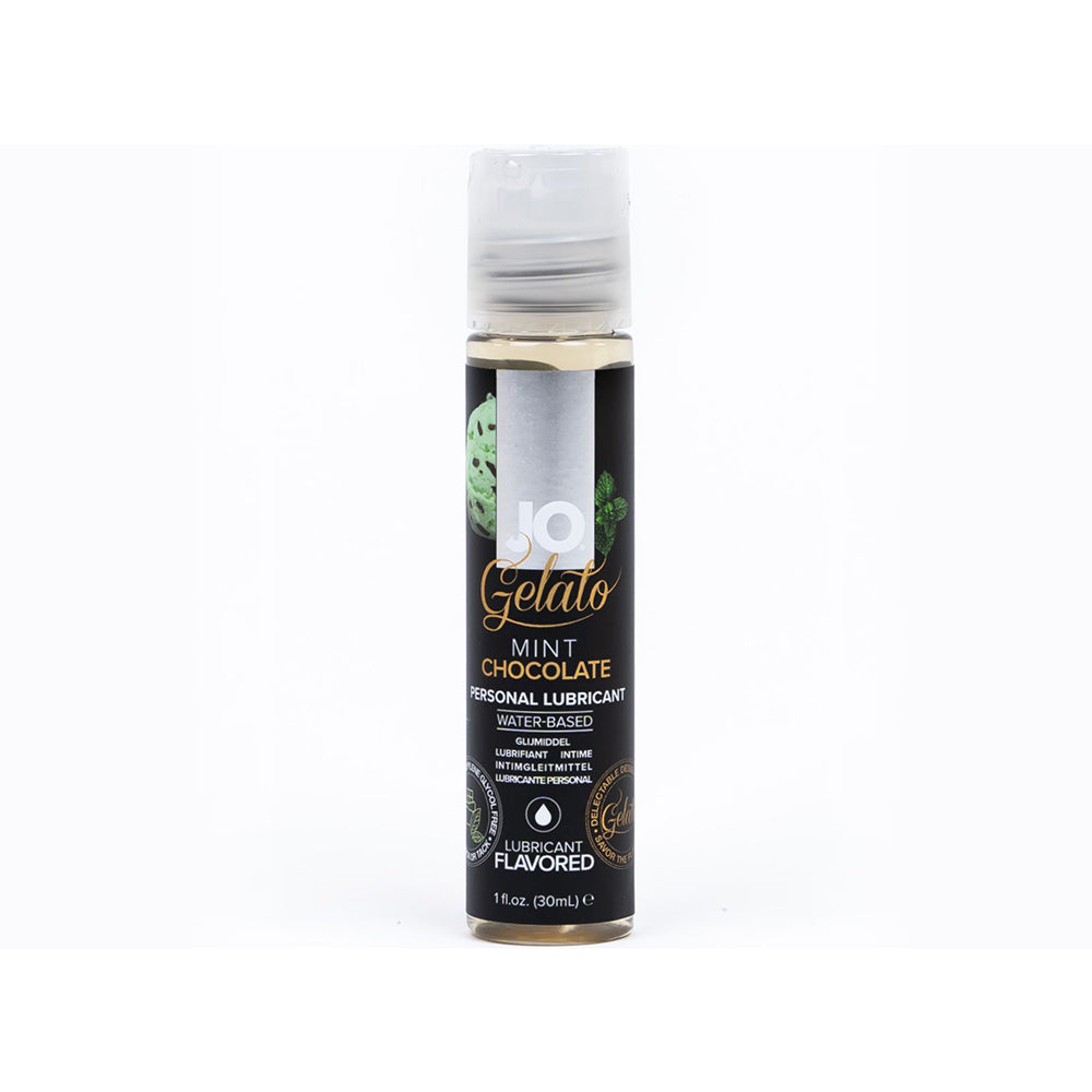 LUBRIFICANTE À BASE DE ÁGUA COM SABOR A CHOCOLATE E MENTA JO GELATO, 1 OZ.