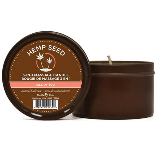 EARTHLY BODY - MASSAGE CANDLE ISLE OF YOU 6OZ
