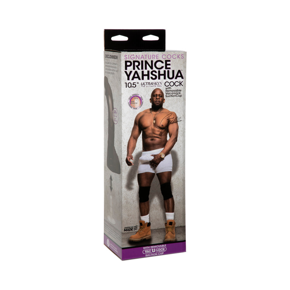 DOC JOHNSON - PRINCE YAHSHUA ULTRASKYN 10.5IN DILDO WITH REMOVABLE VAC-U-LOCK SUCTION CUP