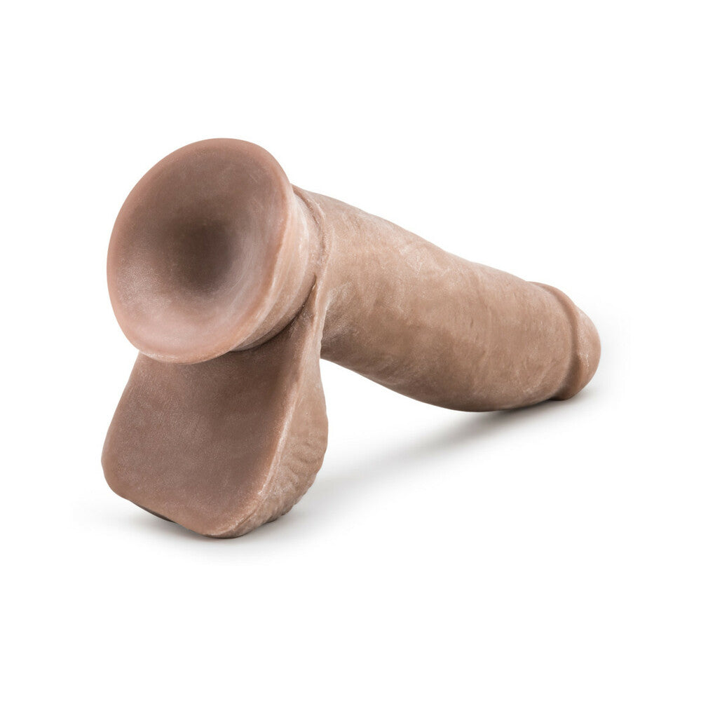 BLUSH - AU NATUREL 7 IN. POSABLE DUAL DENSITY DILDO WITH BALLS