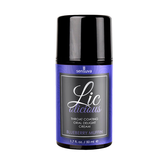 SENSUVA - LIC-O-LICIOUS THROAT COATING ORAL DELIGHT CREAM BLUEBERRY MUFFIN 1.7 OZ.
