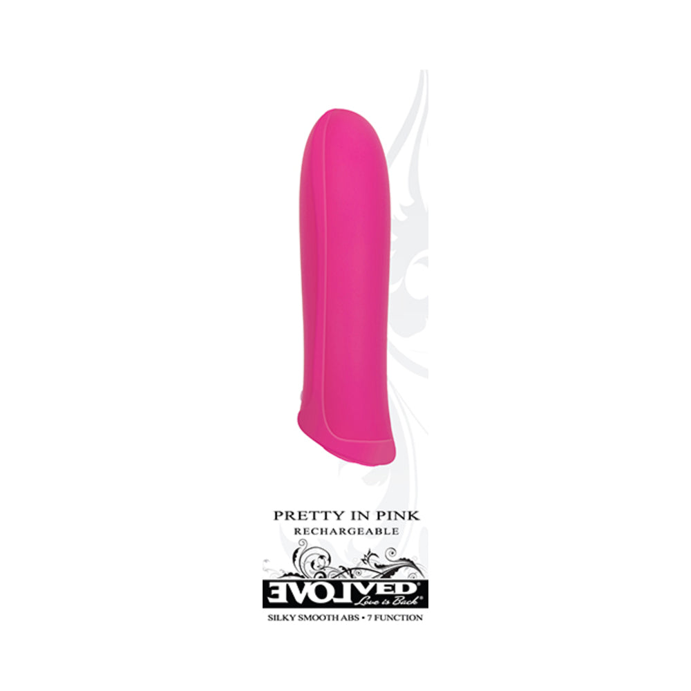 EVOLVED - PRETTY IN PINK RECHARGEABLE SILICONE BULLET VIBRATOR