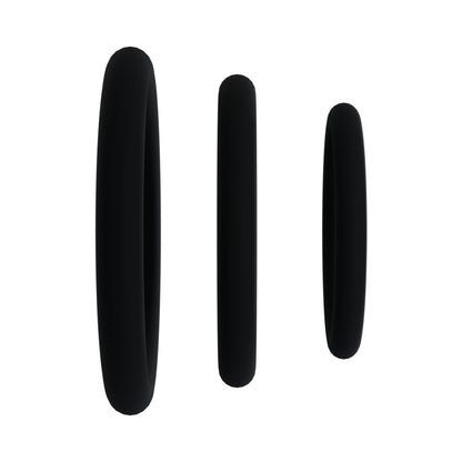 ROCK SOLID - CONJUNTO DE 3 JUNTAS DE SILICONE PRETO (0,75 POL., 1 POL., 1,25 POL.)