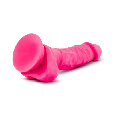 BLUSH - RUSE HYPNOTIZE REALISTIC 7.5 IN. SILICONE DILDO WITH BALLS & SUCTION CUP HOT PINK