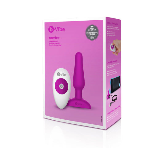 B-VIBE - NOVICE RECHARGEABLE REMOTE CONTROLLED VIBRATING SILICONE ANAL PLUG
