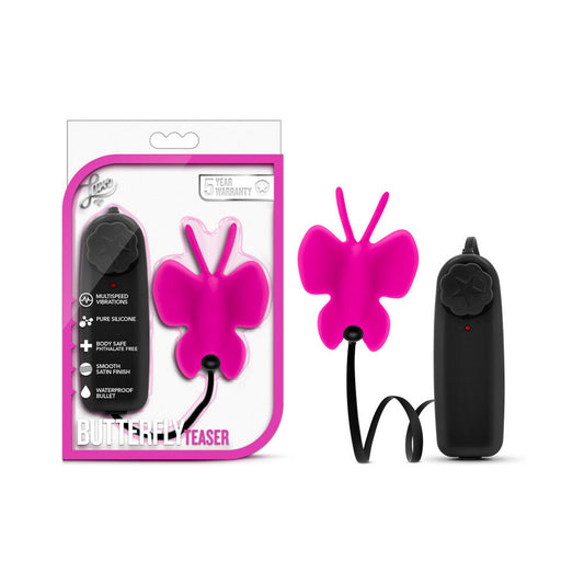 BLUSH - LUXE BUTTERFLY TEASER REMOTE-CONTROLLED SILICONE MINI VIBRATOR FUCHSIA