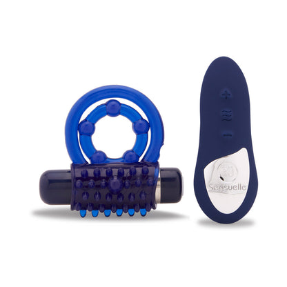 NU SENSUELLE - ENDURE REMOTE CONTROL COUPLE'S RING BLUE