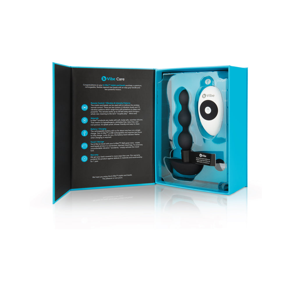B-VIBE - TRIPLET VIBRADOR ANAL COM CONTROLO REMOTO RECARREGÁVEL