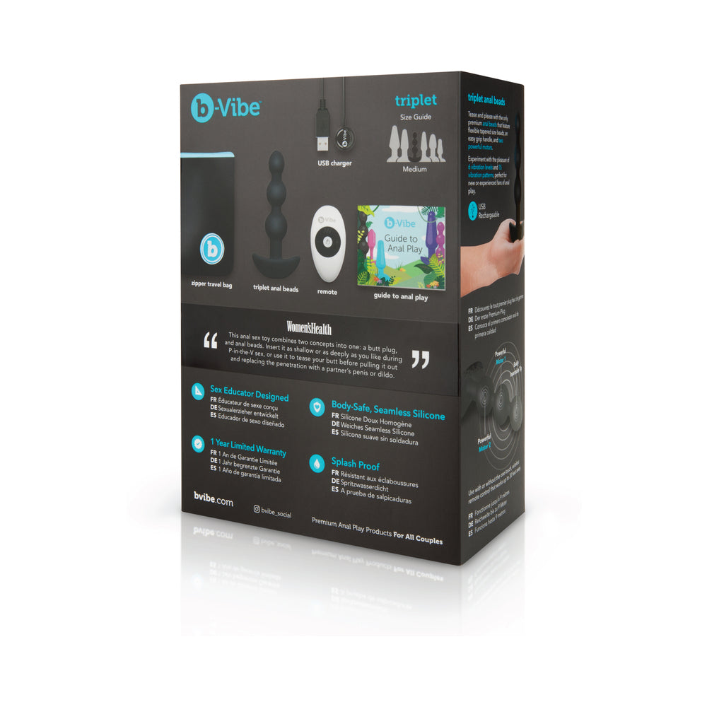 B-VIBE - TRIPLET VIBRADOR ANAL COM CONTROLO REMOTO RECARREGÁVEL