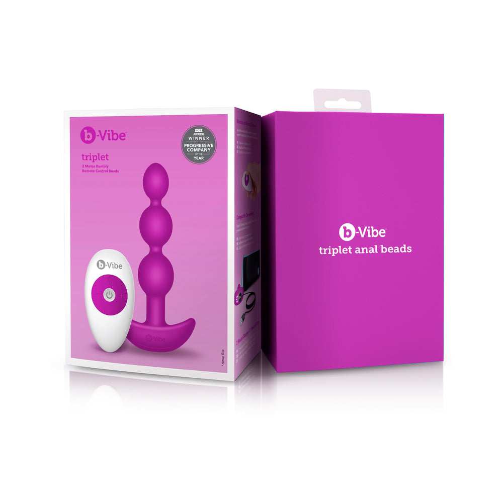 B-VIBE - TRIPLET VIBRADOR ANAL COM CONTROLO REMOTO RECARREGÁVEL