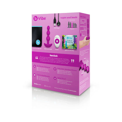 B-VIBE - TRIPLET VIBRADOR ANAL COM CONTROLO REMOTO RECARREGÁVEL