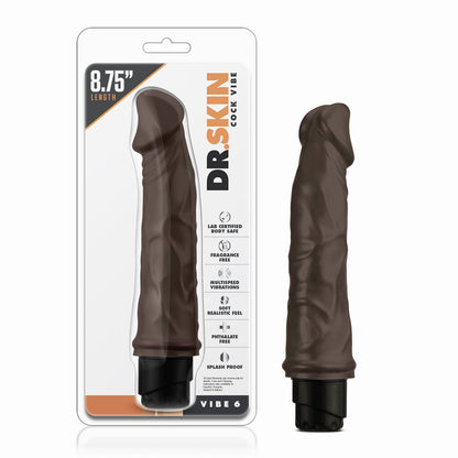 BLUSH - DR. SKIN COCK VIBE 6 REALISTIC 8.75 IN. VIBRATING DILDO