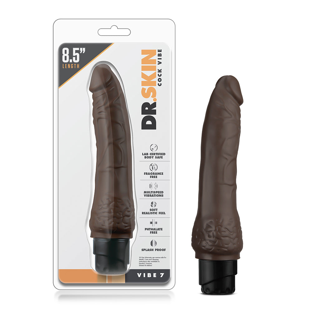 BLUSH - DR. SKIN COCK VIBE 7 REALISTIC 8.5 IN. VIBRATING DILDO
