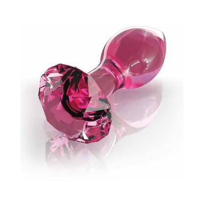PIPEDREAM - ICICLES N.º 79 PLUG ANAL DE VIDRO COM BASE FACETADA ROSA