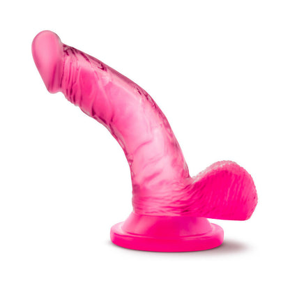 BLUSH - NATURALLY YOURS 4 IN. MINI COCK REALISTIC DILDO WITH BALLS PINK