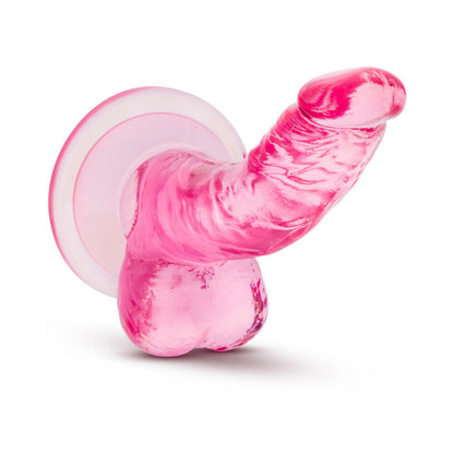 BLUSH - NATURALLY YOURS 4 IN. MINI COCK REALISTIC DILDO WITH BALLS PINK