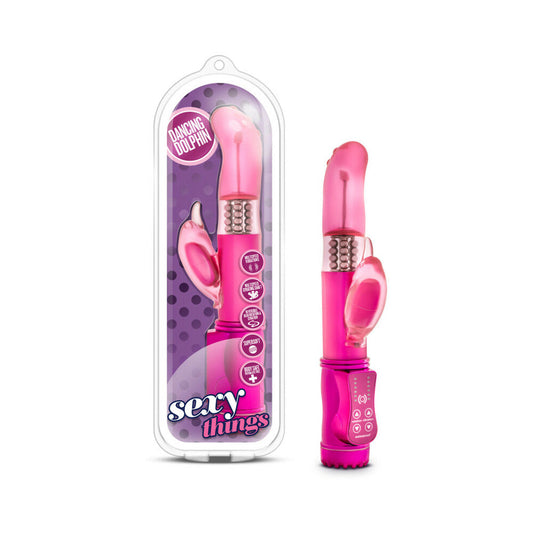 BLUSH - SEXY THINGS DANCING DOLPHIN DUAL STIMULATION VIBRATOR FUCHSIA