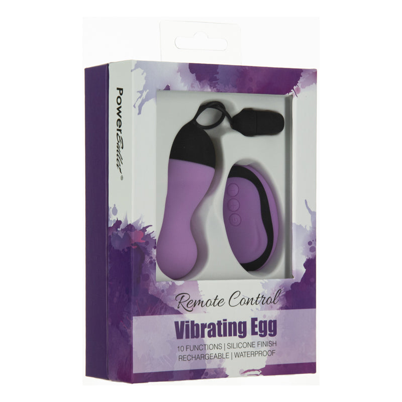 BMS - POWER BULLET VIBRATING REMOTE CONTROL EGG PURPLE