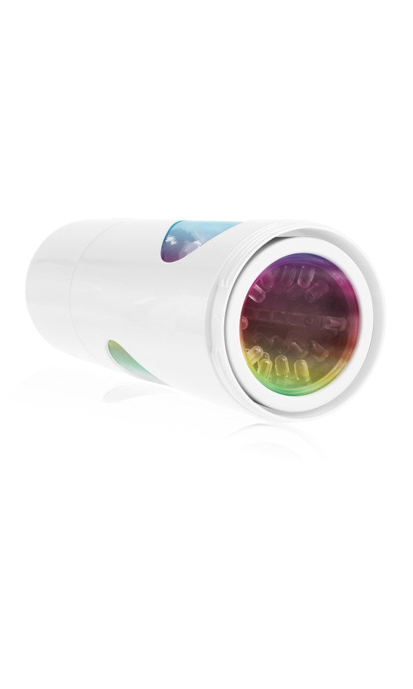 PIPEDREAM - PDX EXTREME - RECHARGEABLE ROTO-BATOR PUSSY  WHITE/CLEAR/MULTI