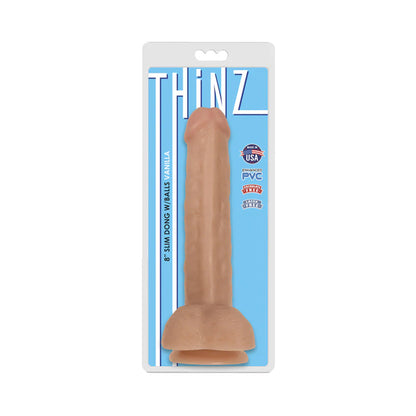 CURVE NOVELTIES - CURVE TOYS THINZ DILDO FINO DE 20 CM COM BOLAS E VENTOSA BEGE