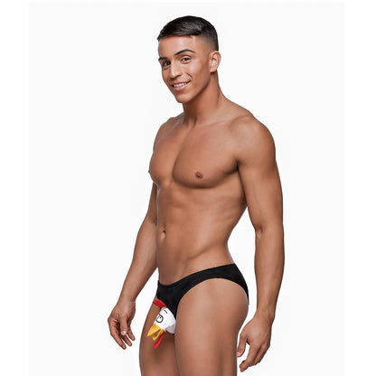 MALE POWER - NOVELTY "CHOKE THE CHICKEN" BIKINI UNDERWEAR BLACK O/S