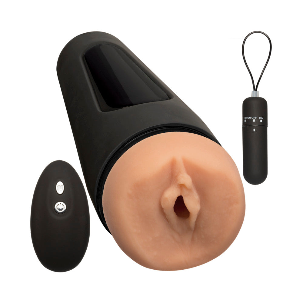 DOC JOHNSON - MAIN SQUEEZE THE ORIGINAL VIBRO PUSSY VANILLA