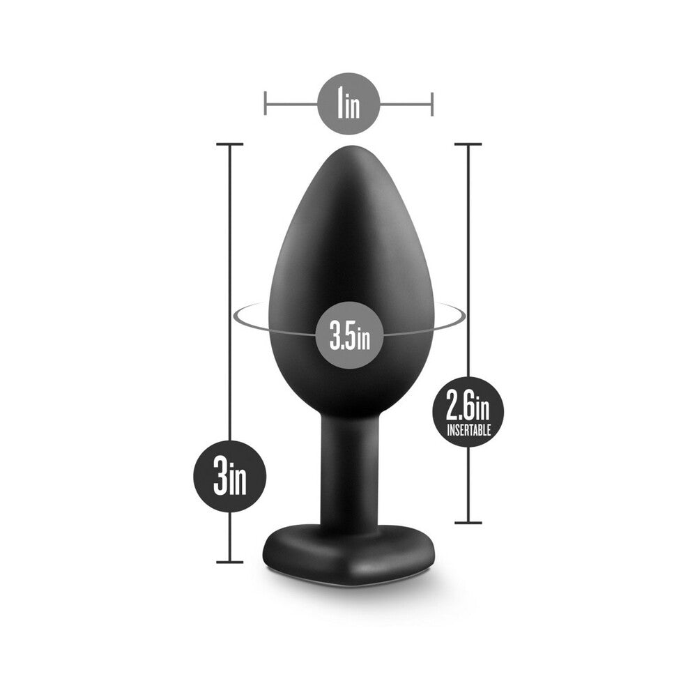 BLUSH - TEMPTASIA BLING ANAL PLUG WITH HEART SHAPED GEM BASE SMALL