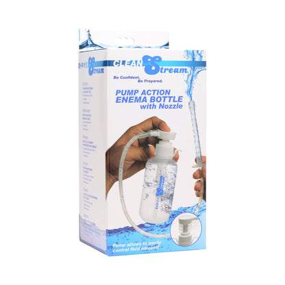 XR BRANDS - CLEANSTREAM PUMP ACTION ENEMA BOTTLE WITH NOZZLE