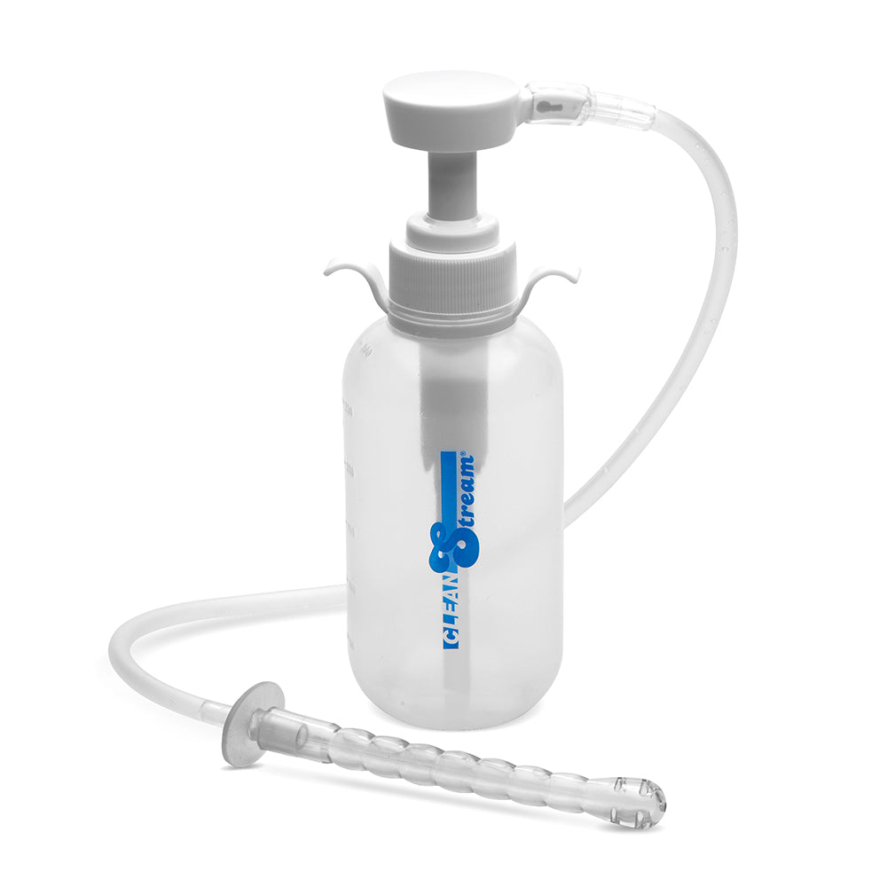 XR BRANDS - CLEANSTREAM PUMP ACTION ENEMA BOTTLE WITH NOZZLE