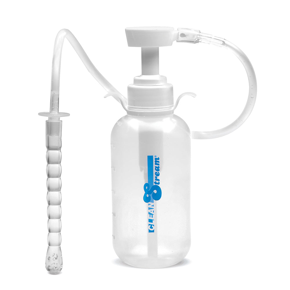 XR BRANDS - CLEANSTREAM PUMP ACTION ENEMA BOTTLE WITH NOZZLE