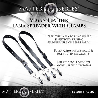 XR BRANDS - MASTER SERIES SPREAD LABIA SPREADER STRAPS WITH CLAMPS