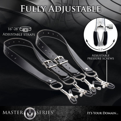 XR BRANDS - MASTER SERIES SPREAD LABIA SPREADER STRAPS WITH CLAMPS