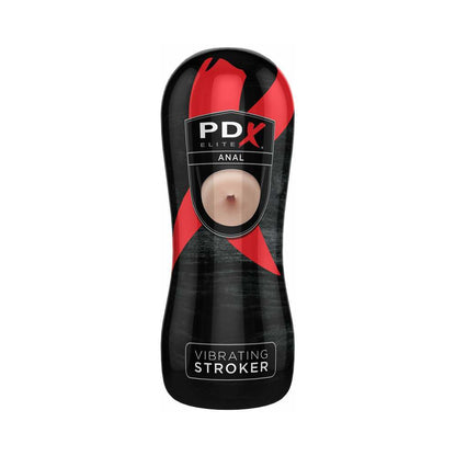 PDX BRANDS - PDX ELITE VIBRATING ANAL STROKER BEIGE/BLACK