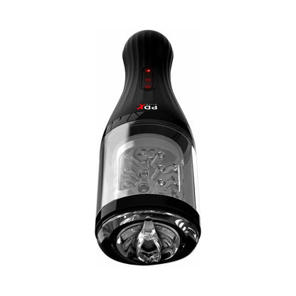 PDX BRANDS - PDX ELITE TALK DIRTY ROTOBATOR RECHARGEABLE ROTATING MASTURBATOR CLEAR/BLACK
