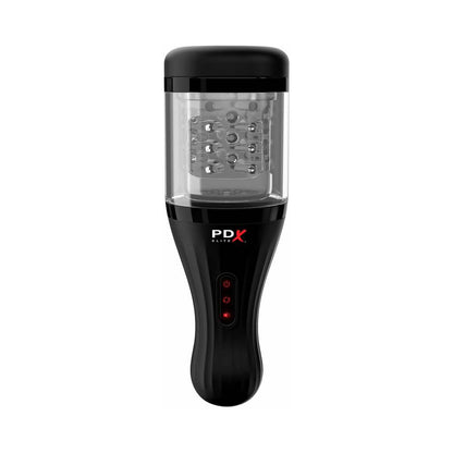PDX BRANDS - PDX ELITE TALK DIRTY ROTOBATOR RECHARGEABLE ROTATING MASTURBATOR CLEAR/BLACK