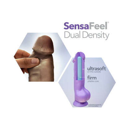 BLUSH - AU NATUREL BIG BOY 10 IN. POSABLE DUAL DENSITY DILDO WITH BALLS
