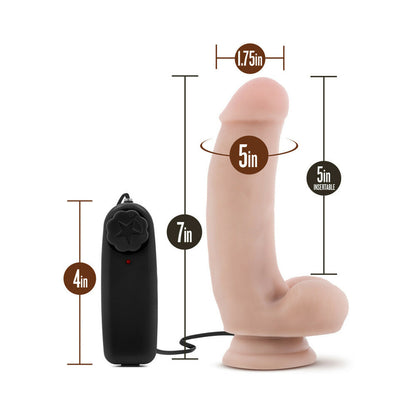 BLUSH - LOVERBOY THE QUARTERBACK 7 IN. VIBRATING DILDO WITH BALLS BEIGE