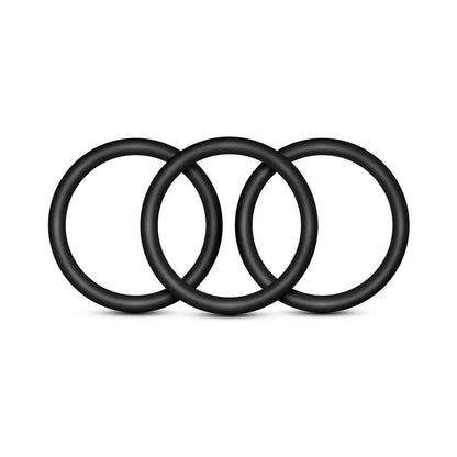 BLUSH - PERFORMANCE VS3 PURE PREMIUM SILICONE COCKRINGS PACK DE 3 LARGE PRETO
