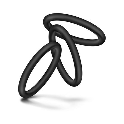 BLUSH - PERFORMANCE VS3 PURE PREMIUM SILICONE COCKRINGS PACK DE 3 LARGE PRETO