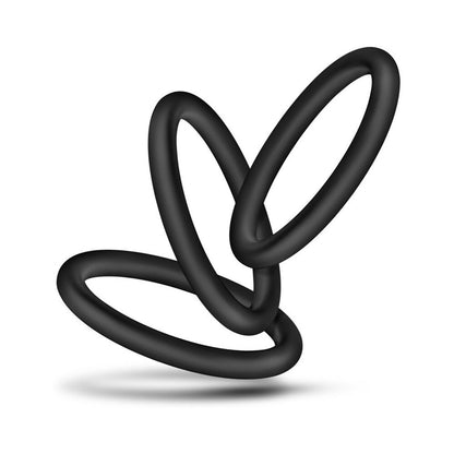 BLUSH - PERFORMANCE VS3 PURE PREMIUM SILICONE COCKRINGS PACK DE 3 LARGE PRETO