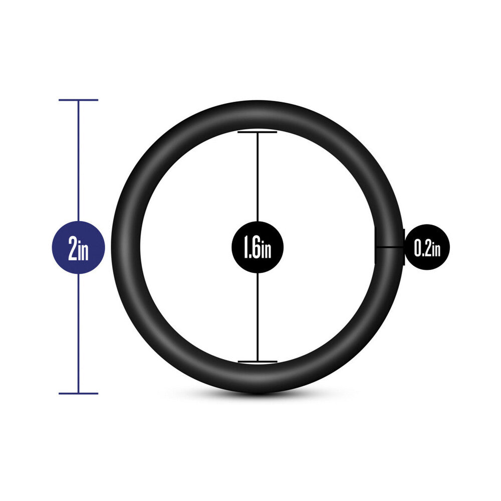 BLUSH - PERFORMANCE VS3 PURE PREMIUM SILICONE COCKRINGS PACK DE 3 LARGE PRETO